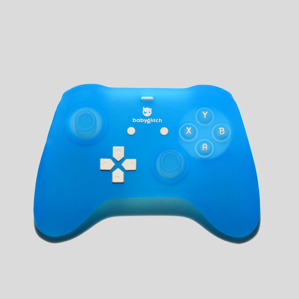 Jelly Lil Pro Controller Teether In Frosted Blue