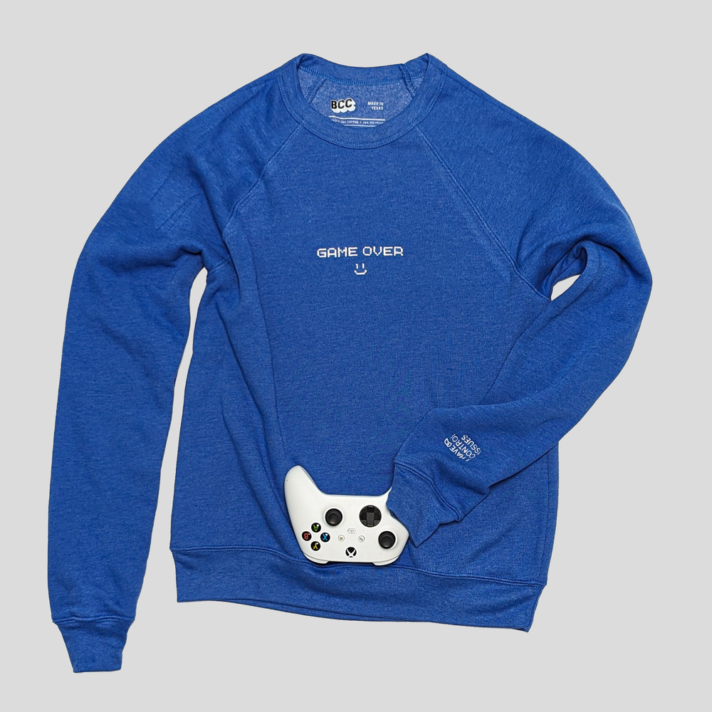 Mom's Game Over Sweatshirt In Blue Sky