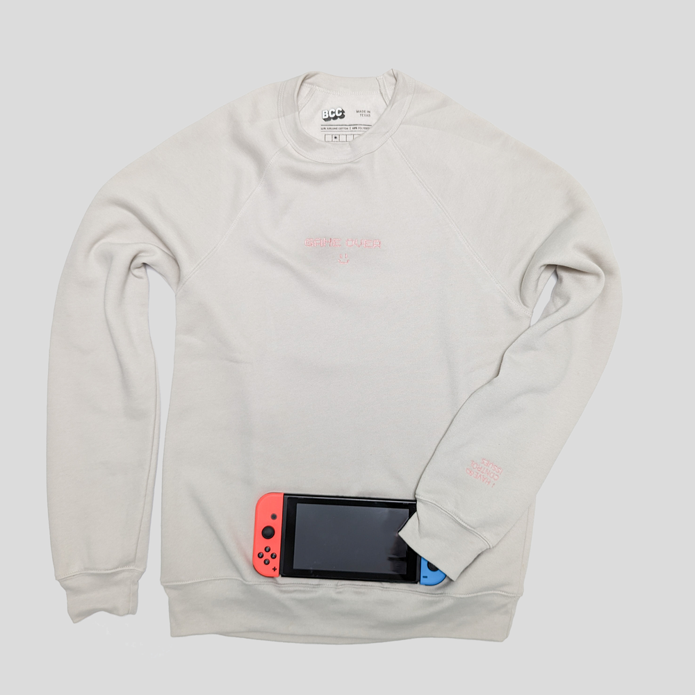 Mom's Game Over Sweatshirt In Peach's Cream