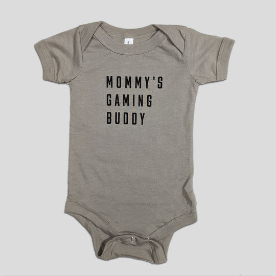 Mommy's Gaming Buddy Onesie in Khaki
