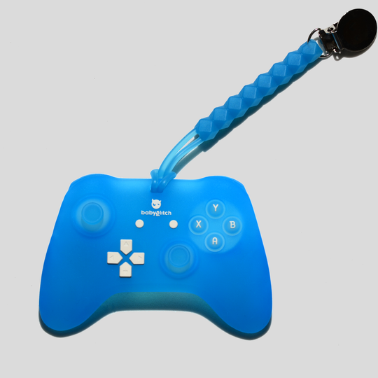 Jelly Lil Pro Controller Teether In Frosted Blue