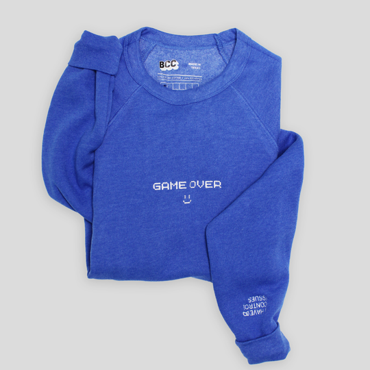 Mom's Game Over Sweatshirt In Blue Sky