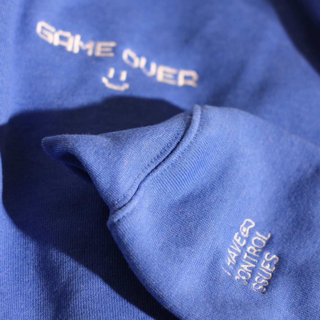 Mom's Game Over Sweatshirt In Blue Sky