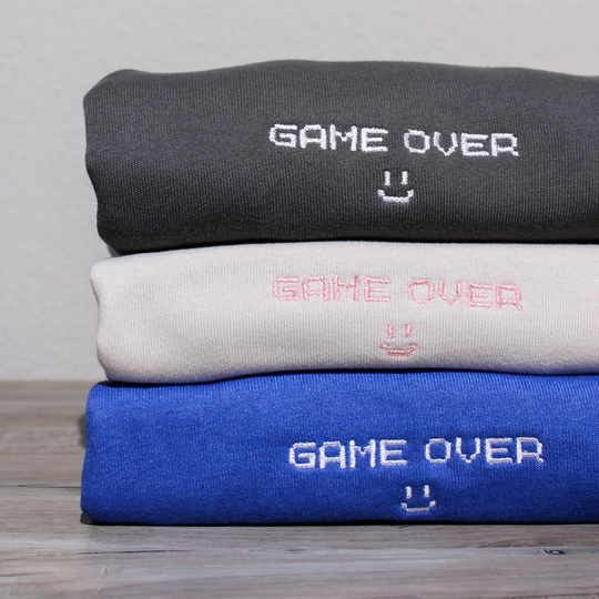 Mom's Game Over Sweatshirt In Blue Sky