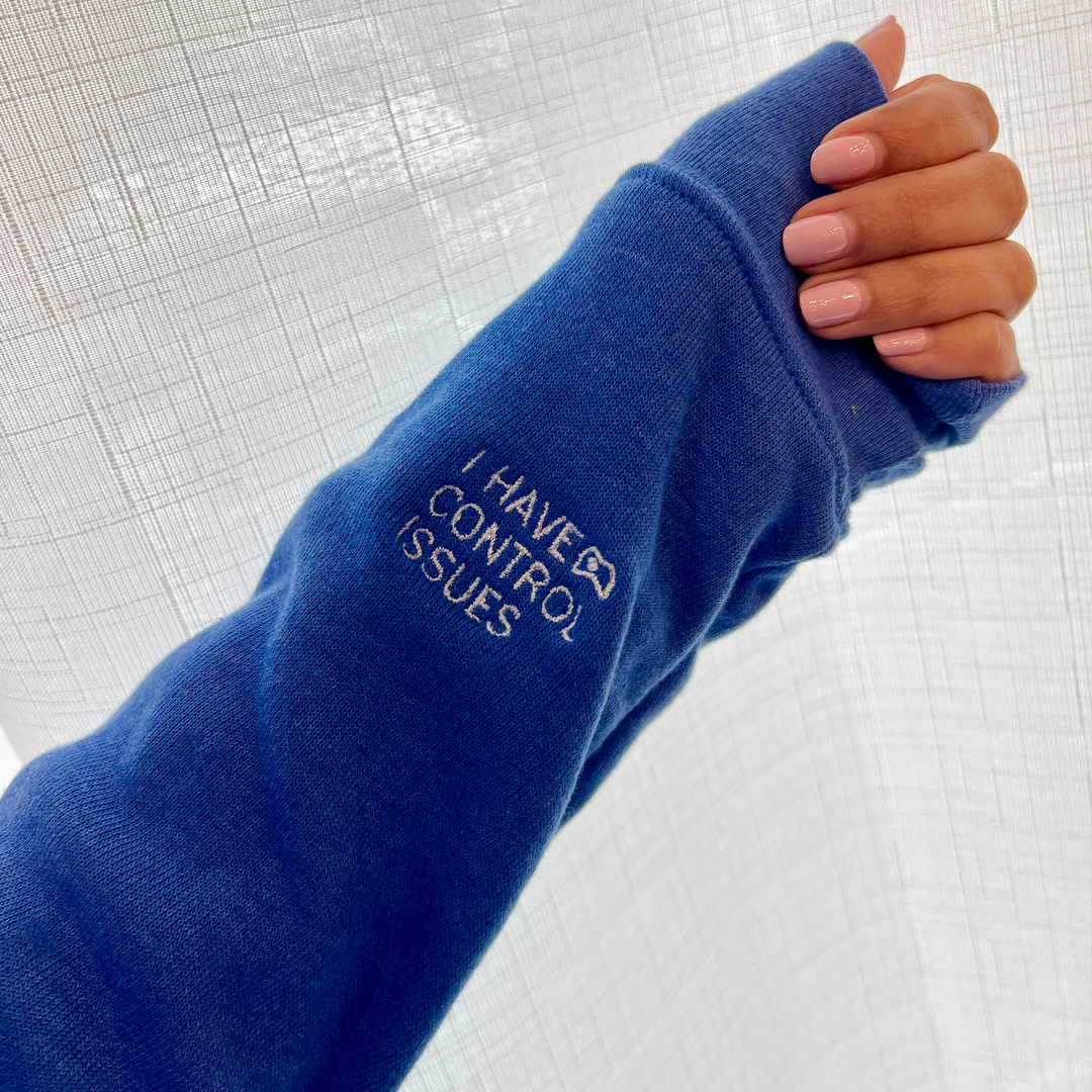 Mom's Game Over Sweatshirt In Blue Sky