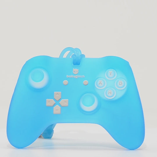 Jelly Lil Pro Controller Teether In Frosted Blue