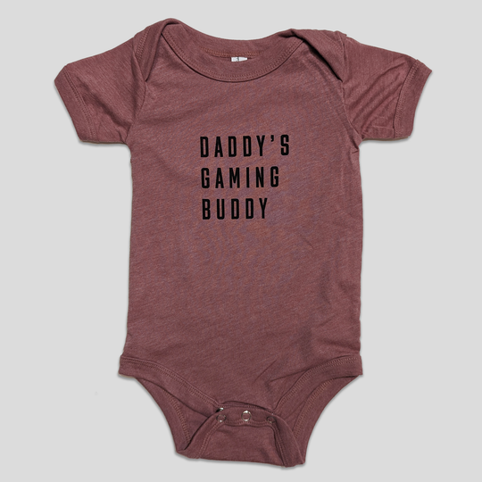 Daddy's Gaming Buddy Onesie in Clay