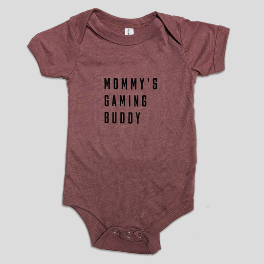 Mommy's Gaming Buddy Onesie in Clay